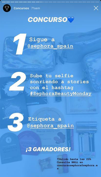 sorteo en Stories Instagram