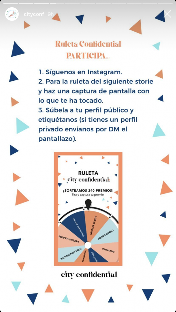 sorteo en Stories